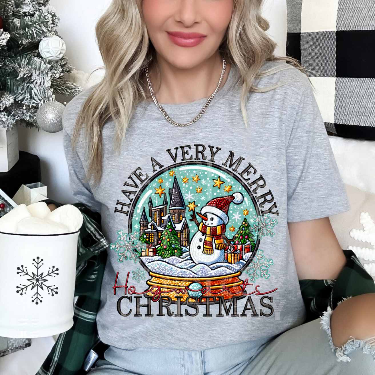 VERY MERRY CHRISTMAS GLOBE - DTF TRANSFER