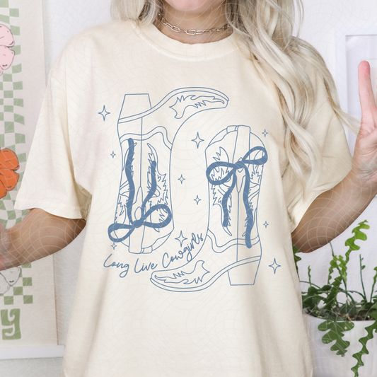 LONG LIVE COWGIRLS BLUE - DTF TRANSFER