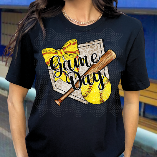 SOFTBALL GAME DAY PLATE - DTF TRANSFER