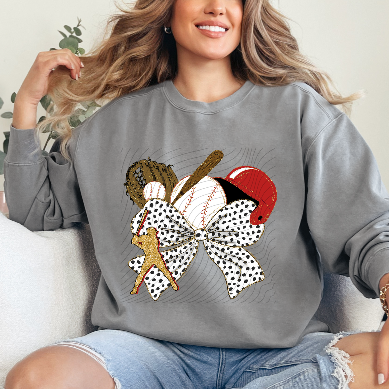 BASEBALL BOW COLLAGE - DTF TRANSFER