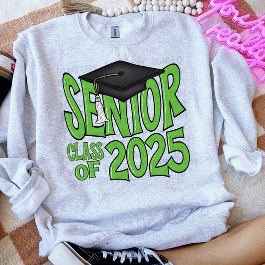 SENIOR 2025 LIGHT GREEN - DTF TRANSFER