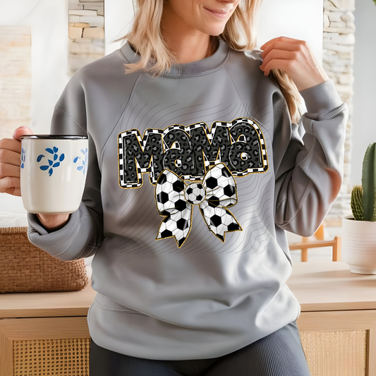 MAMA SOCCER BOW - DTF TRANSFER