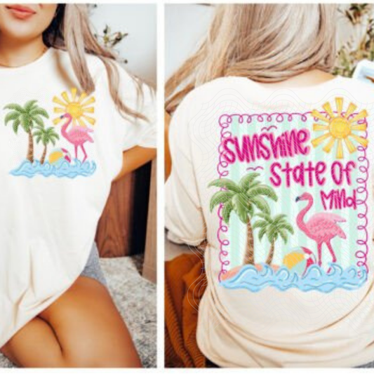 SUNSHINE STATE OF MIND W/ POCKET - DTF TRANSFER