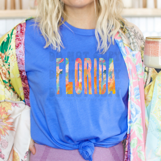FLORIDA SPRING BRUSHSTROKE - DTF TRANSFER