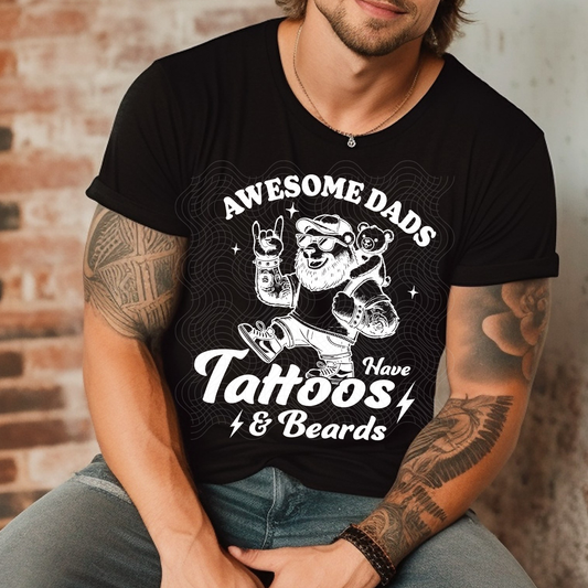 AWESOME DADS WHT - DTF TRANSFER