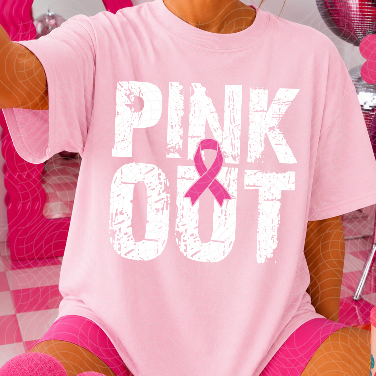 PINK OUT - DTF TRANSFER