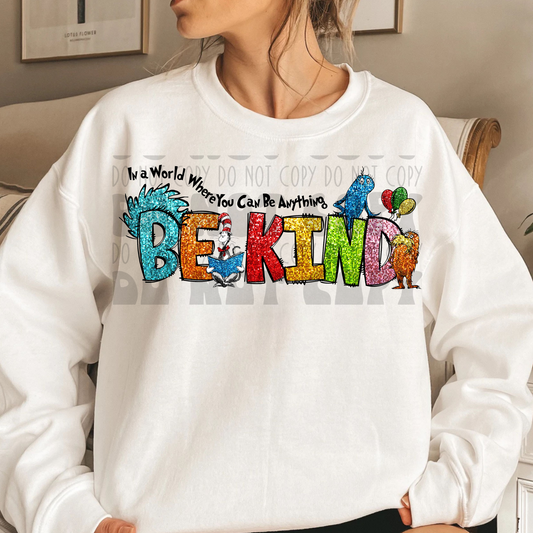 BE KIND FAUX SEQUINS - DTF TRANSFER