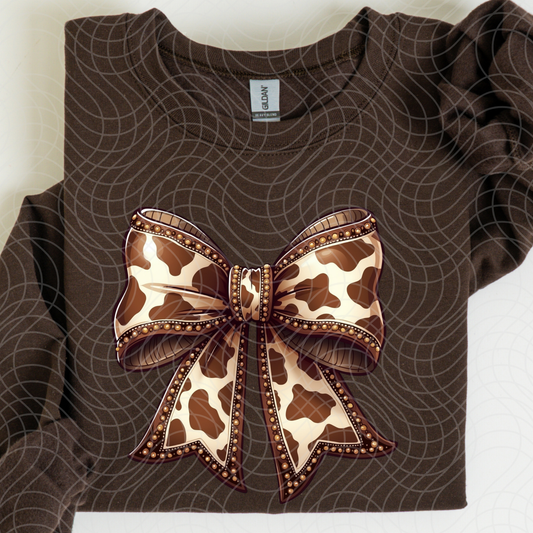 BROWN COW SPOT BOW - DTF TRANSFER
