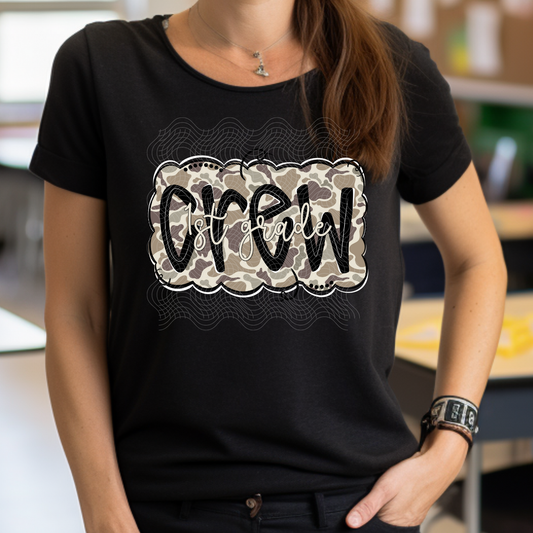 1ST GRADE CREW CAMO - DTF TRANSFER
