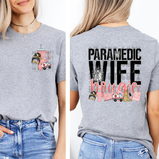 PARAMEDIC WIFE BOUGIE W/ POCKET - DTF TRANSFER