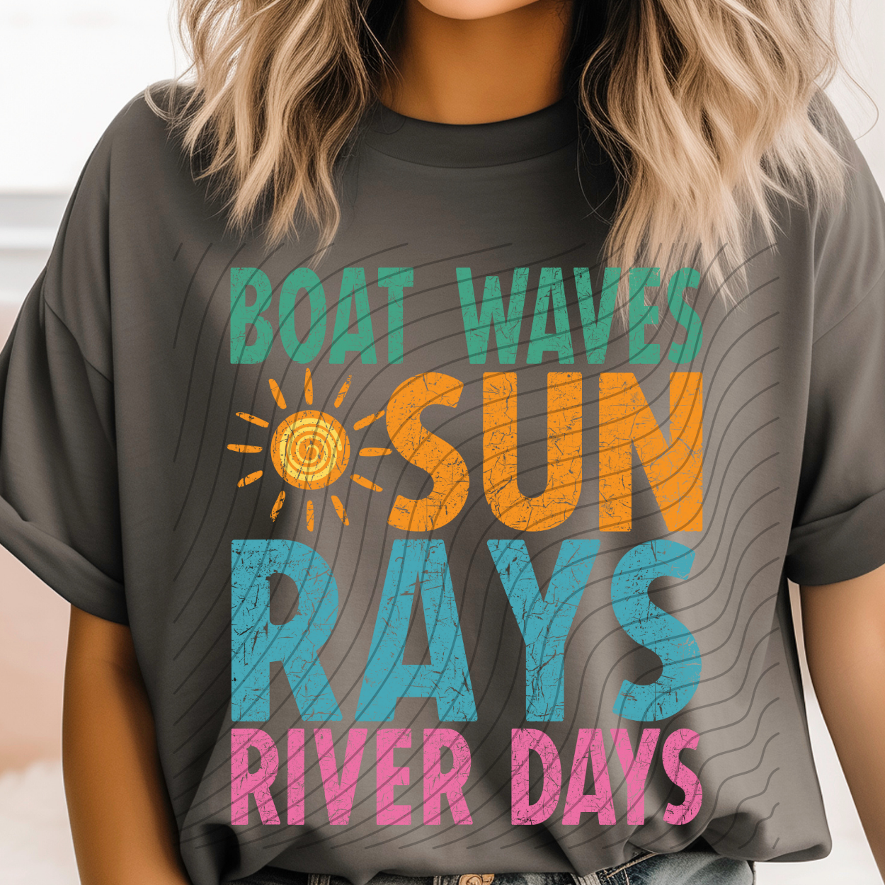 SUN RAYS RIVER DAYS - DTF TRANSFER