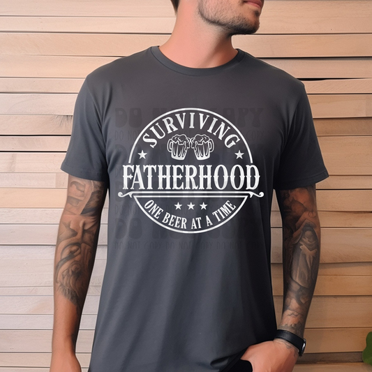 FATHERHOOD ONE BEER AT A TIME - DTF TRANSFER
