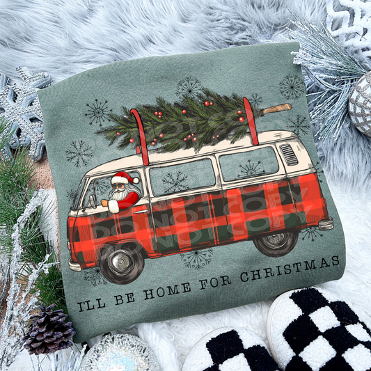 I'LL BE HOME FOR CHRISTMAS VAN - DTF TRANSFER