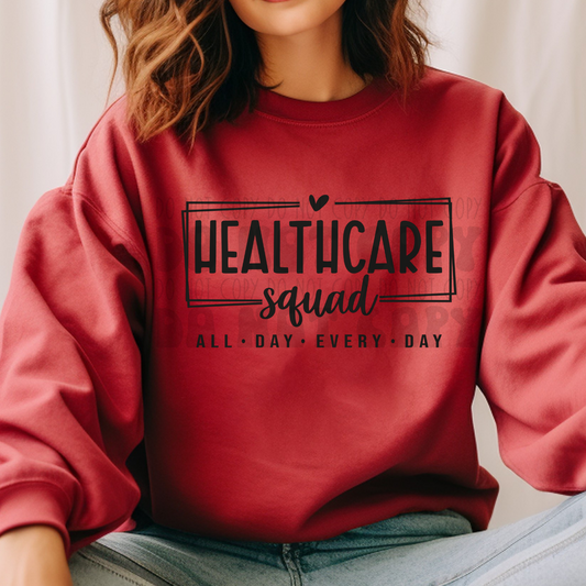 HEALTHCARE SQUAD BLK - DTF TRANSFER