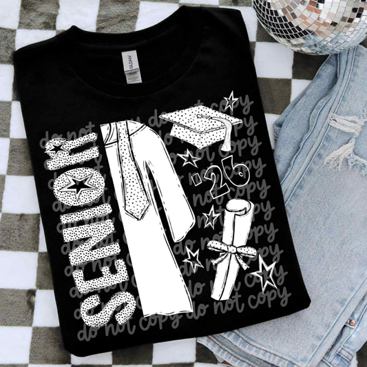 SENIOR 26 POLKA DOT - DTF TRANSFER