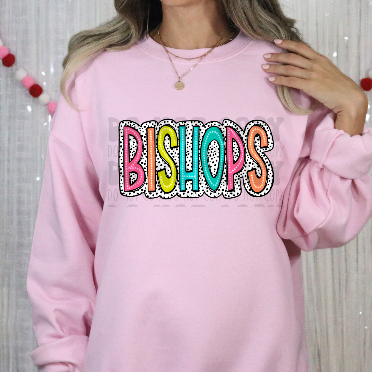 BISHOPS DOTTED COLORS - DTF TRANSFER