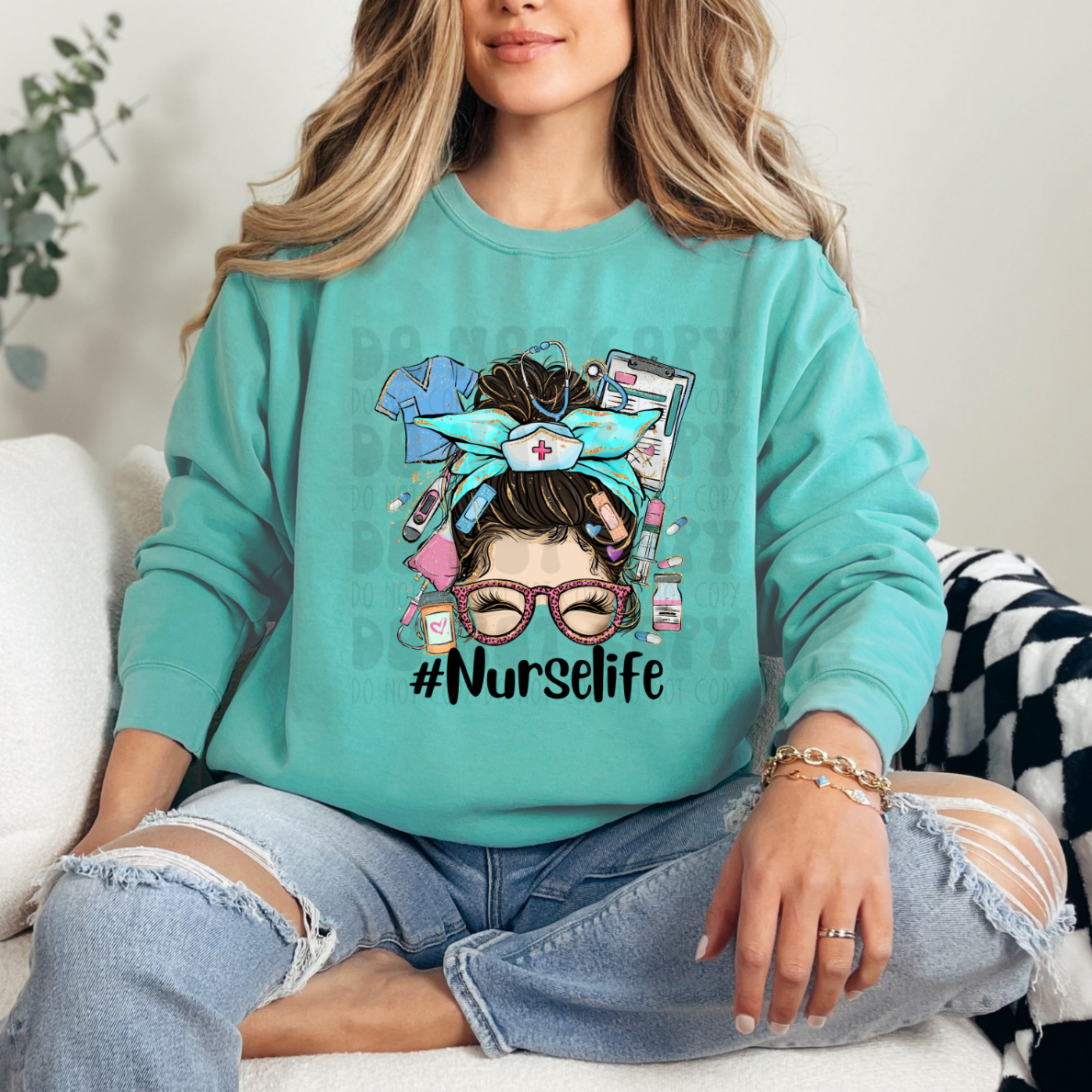 NURSELIFE BUN LIGHT SKIN - DTF TRANSFER