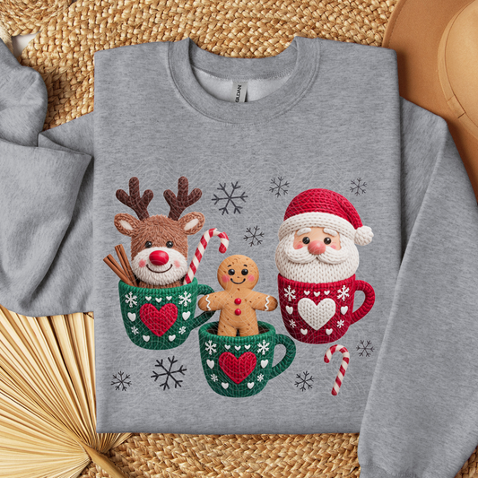 FAUX YARN CHRISTMAS CUPS - DTF TRANSFER