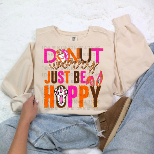 DONUT WORRY BE HOPPY - DTF TRANSFER