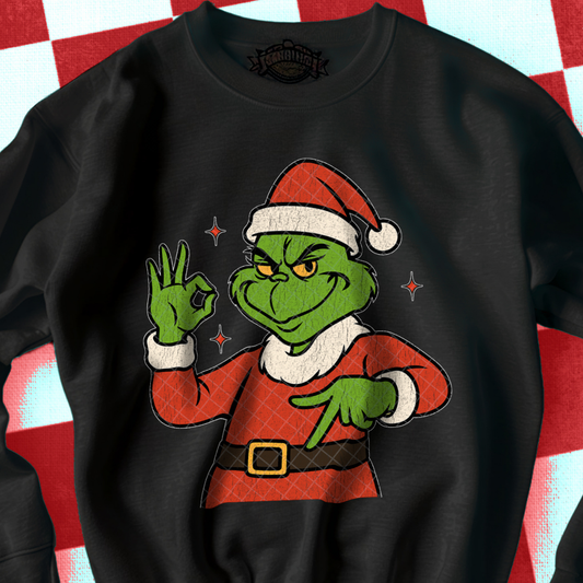 6 7 GREEN GUY DISTRESSED WHITE OUTLINE - DTF TRANSFER