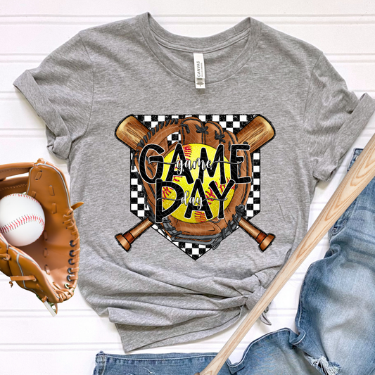 SOFTBALL GAME DAY GLOVE - DTF TRANSFER