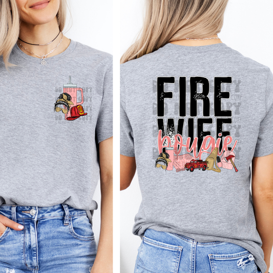FIRE WIFE BOUGIE W/ POCKET - DTF TRANSFER