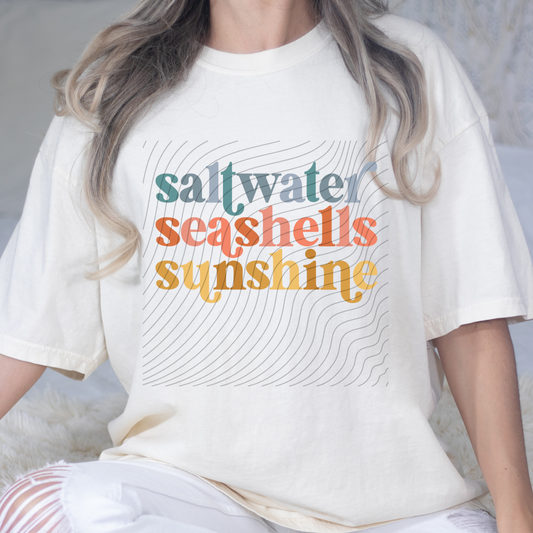 SALTWATER SEASHELLS SUNSHINE - DTF TRANSFER