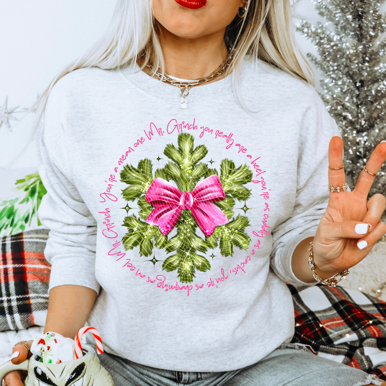 FUR SNOWFLAKE WITH WORDS - DTF TRANSFER