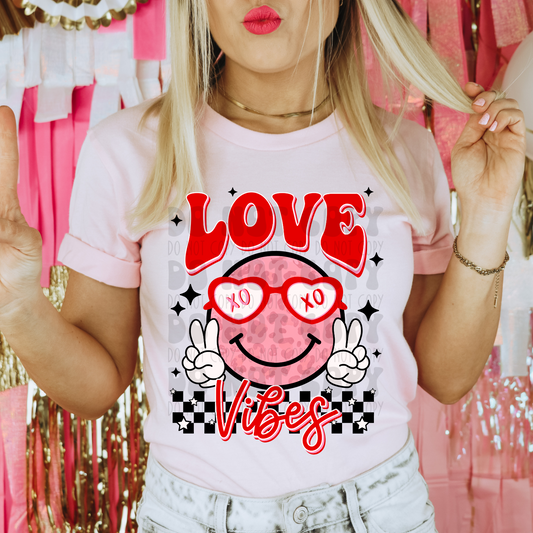 LOVE VIBES NO DISTRESS - DTF TRANSFER