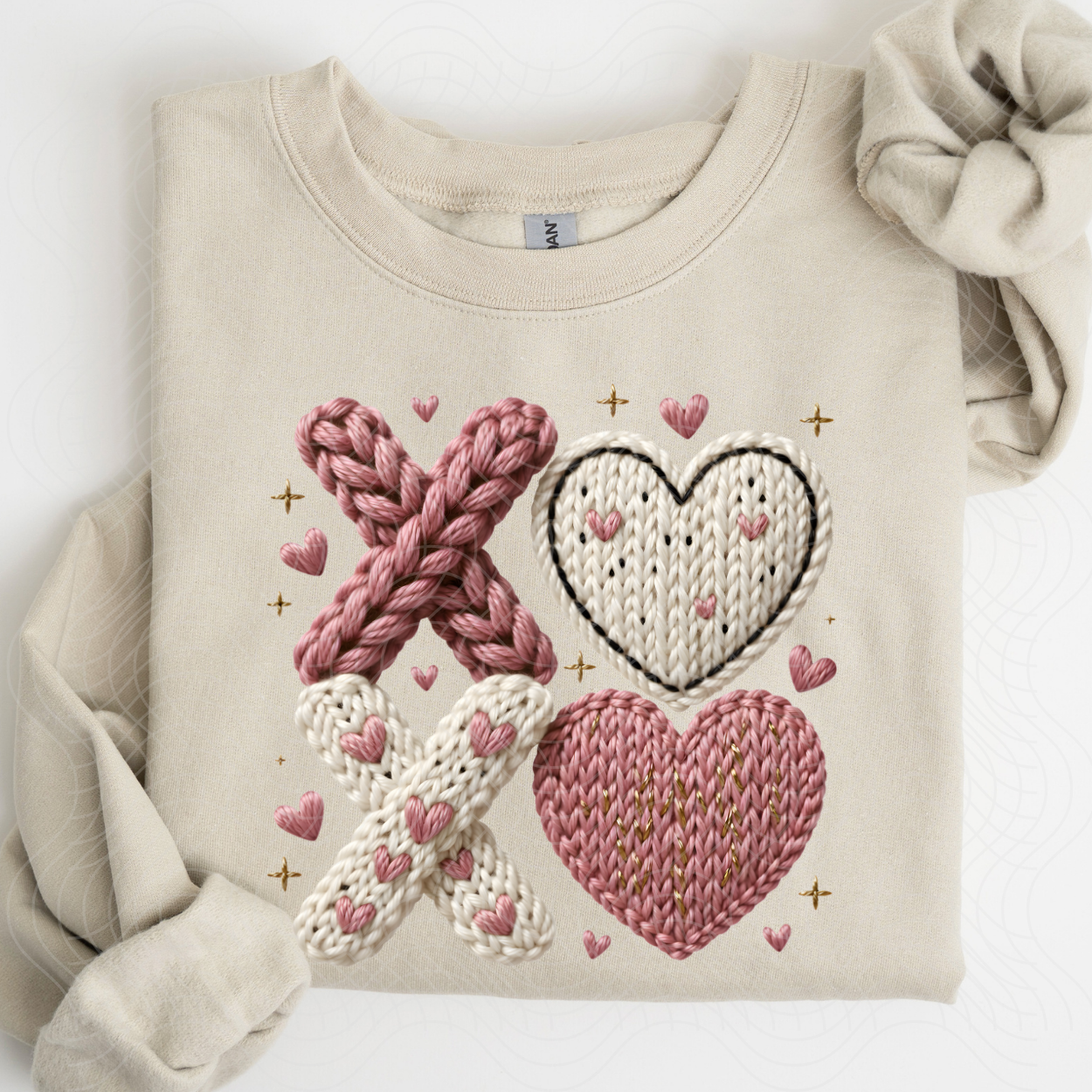 FAUX YARN XOXO - DTF TRANSFER