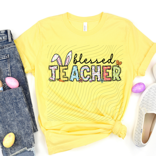 BLESSED TEACHER EASTER - DTF TRANSFER