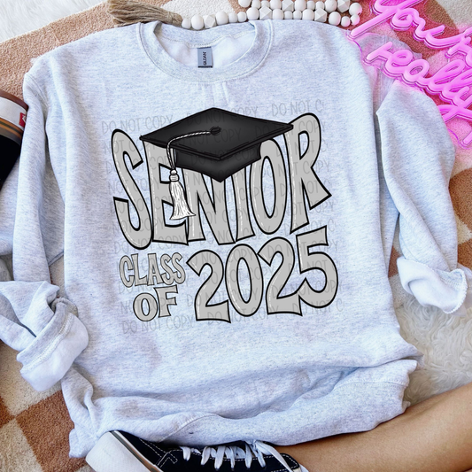 SENIOR 2025 LIGHT GREY - DTF TRANSFER