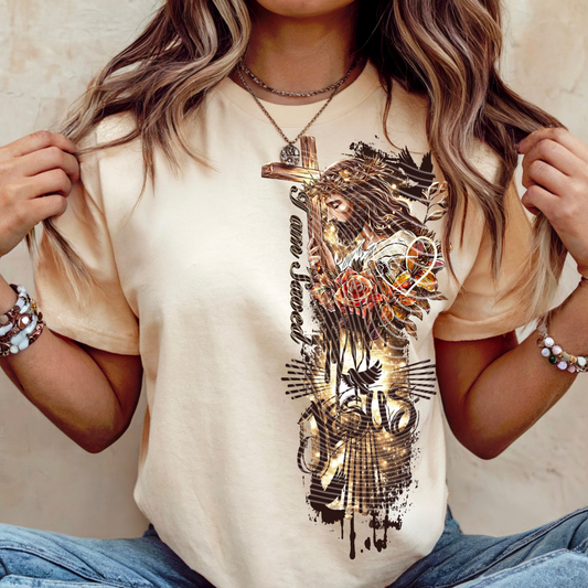 FAITH ORANGE FLOWERS SIDE PRINT - DTF TRANSFER