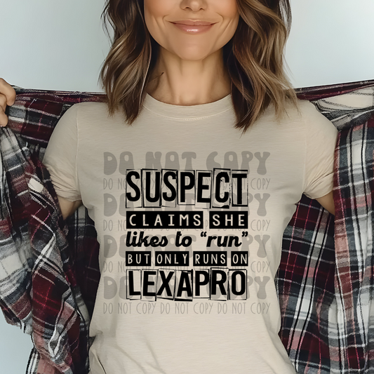SUSPECT, RUN LEX A PRO - DTF TRANSFER