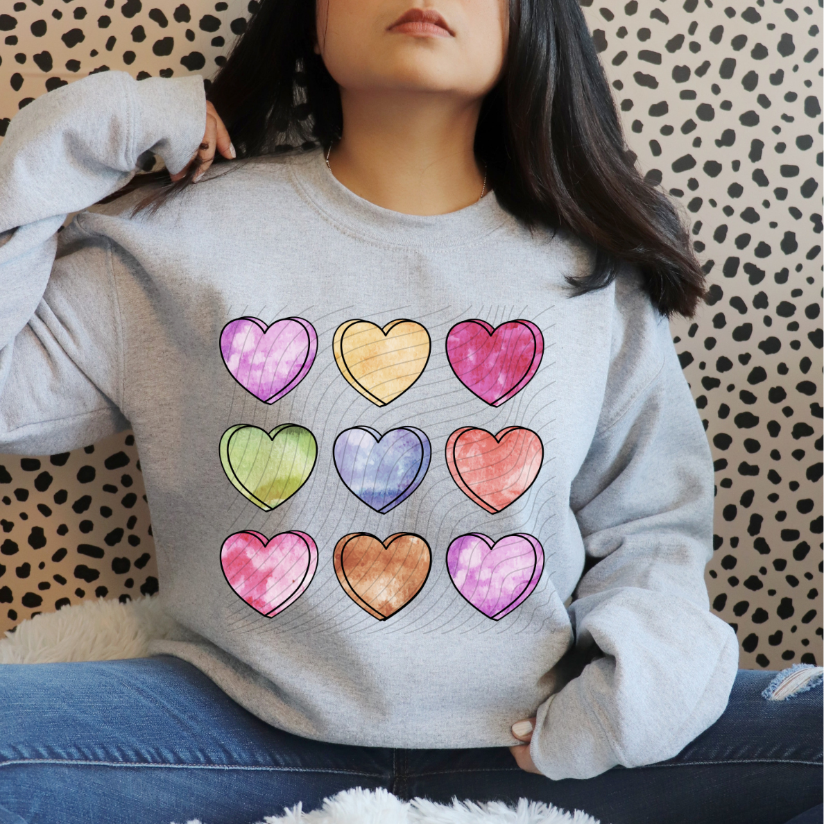 WATERCOLOR HEARTS - DTF TRANSFER