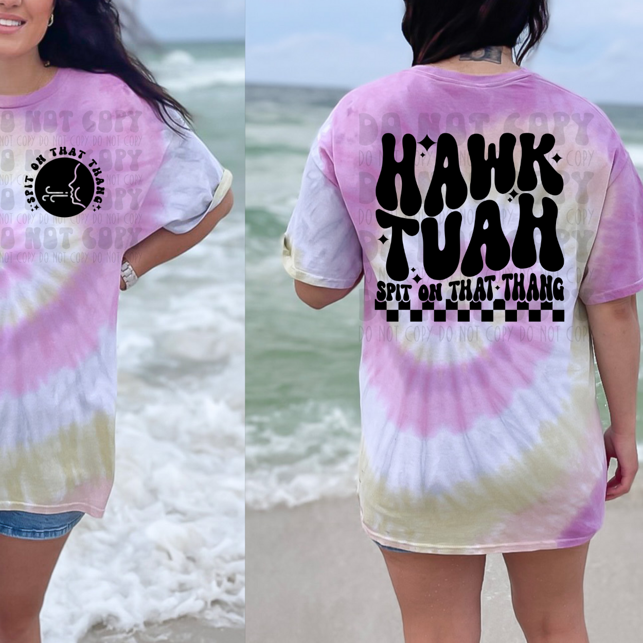 HAWK TUAH W/POCKET BLK - DTF TRANSFER