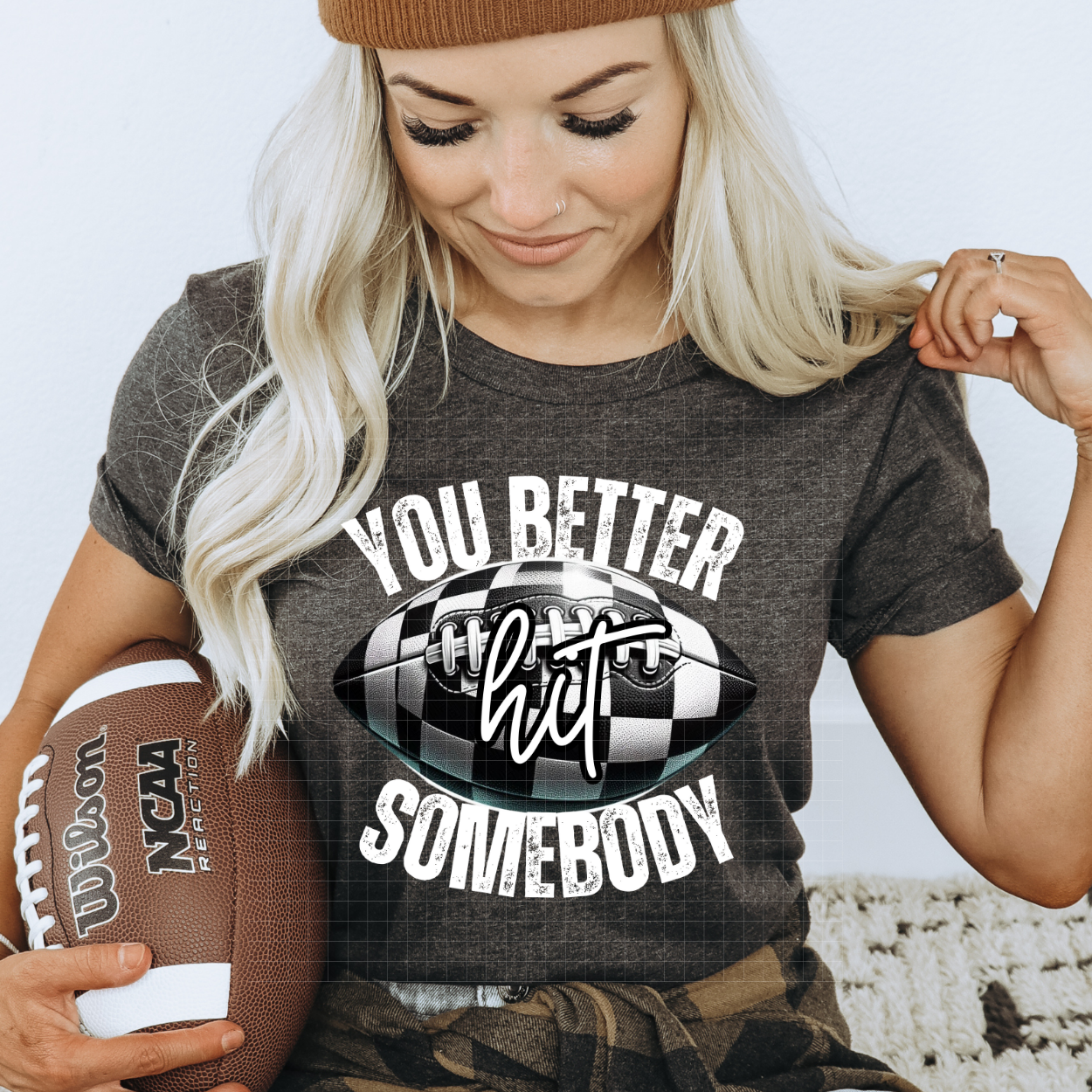 BETTER HIT SOMEBODY WHT - DTF TRANSFER