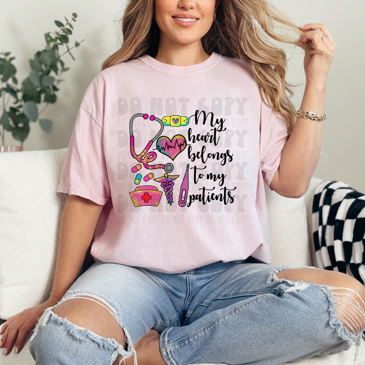 HEART BELONGS TO MY PATIENTS - DTF TRANSFER