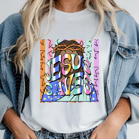 JESUS SAVES - DTF TRANSFER