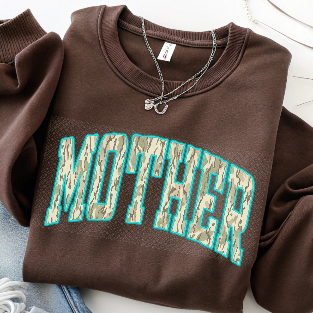 MOTHER TEAL CAMO - DTF TRANSFER