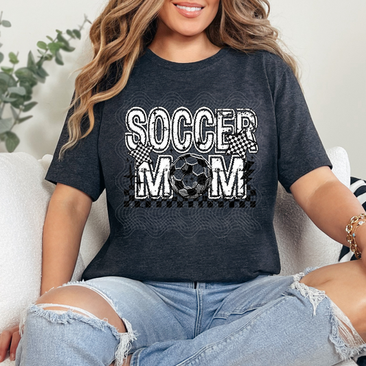 SOCCER MOM WHITE - DTF TRANSFER