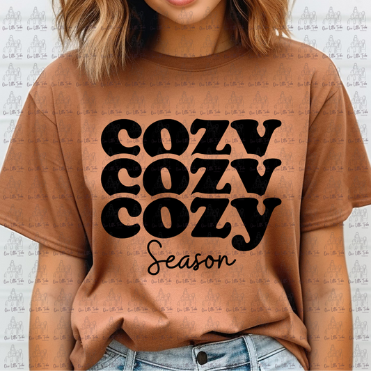 COZY SEASON - BLACK - DTF TRANSFER