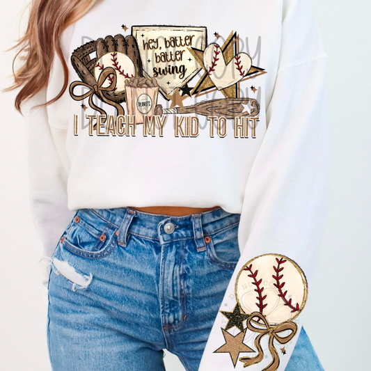 BASEBALL BATTER BATTER W/ SLEEVE - DTF TRANSFER