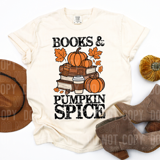 BOOKS & PUMPKIN SPICE - DTF TRANSFER