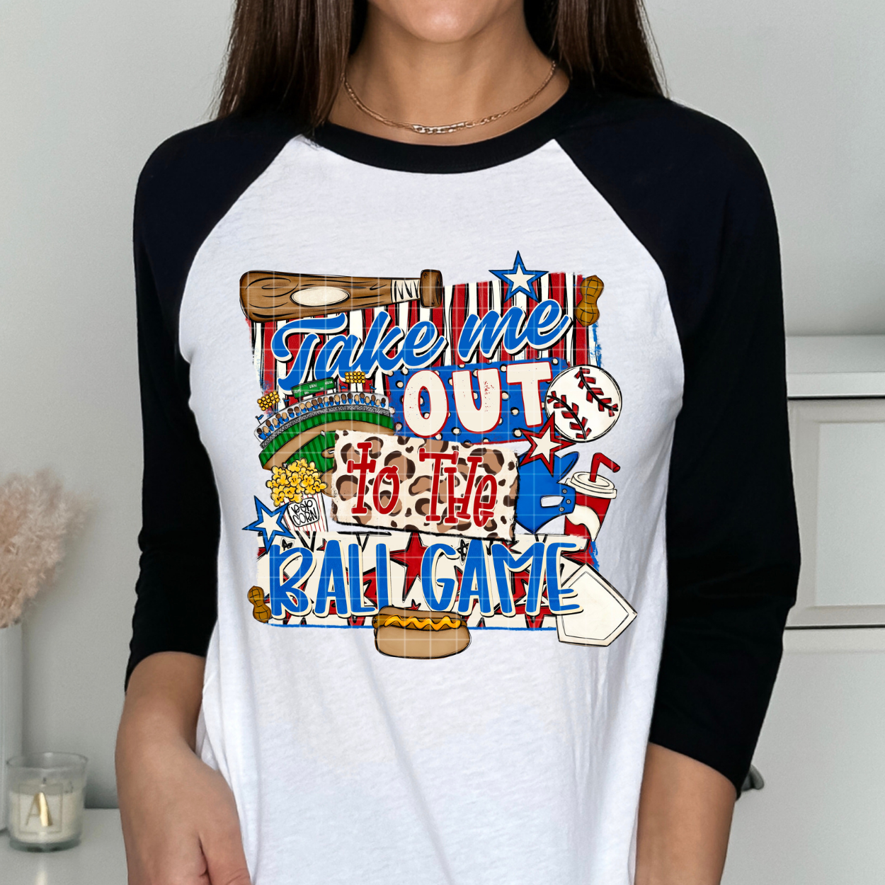 TAKE ME OUT TO THE BALL GAME BASEBALL - DTF TRANSFER