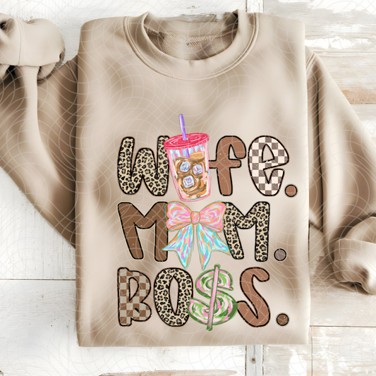 WIFE MOM BOSS - DTF TRANSFER