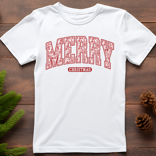 MERRY CHRISTMAS VARSITY - DTF TRANSFER