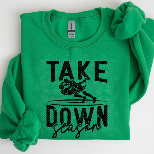 TAKE DOWN SEASON BLK - DTF TRANSFER