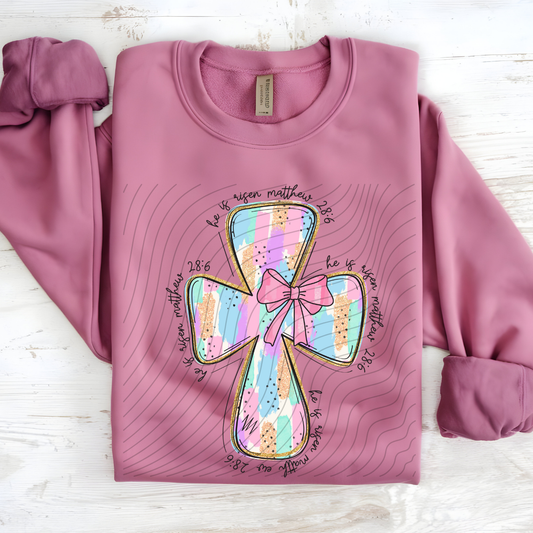 HE IS RISEN CROSS - DTF TRANSFER