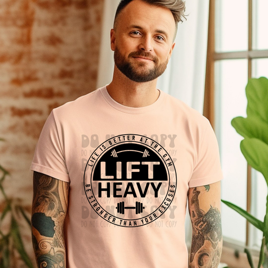 LIFT HEAVY CIRCLE - DTF TRANSFER